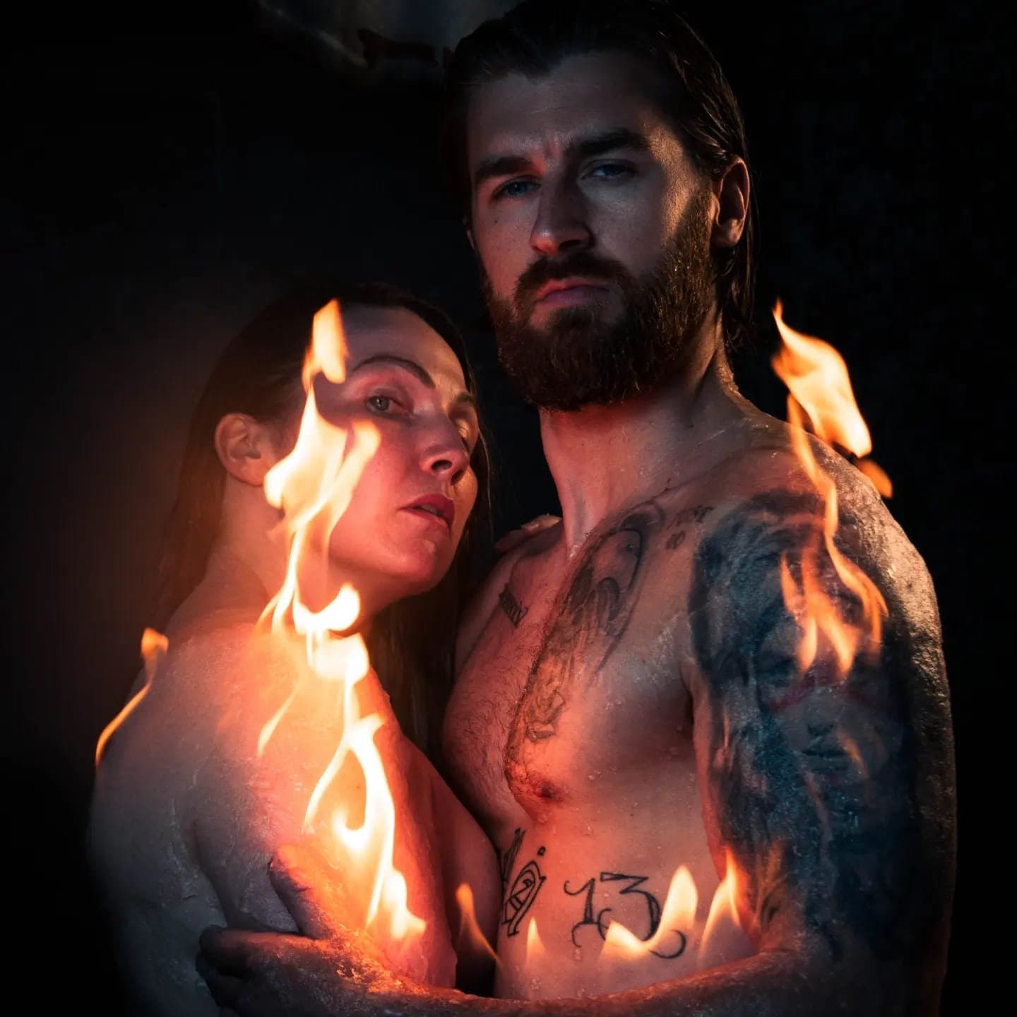 Partial burns, two performers