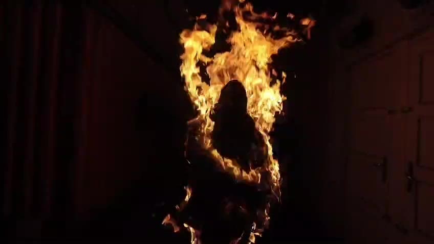 Full body burn, corridor walk
